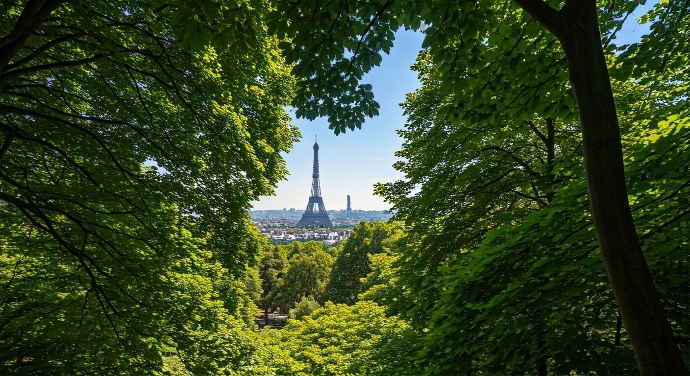 Parisian Landscape in Impressionist Style