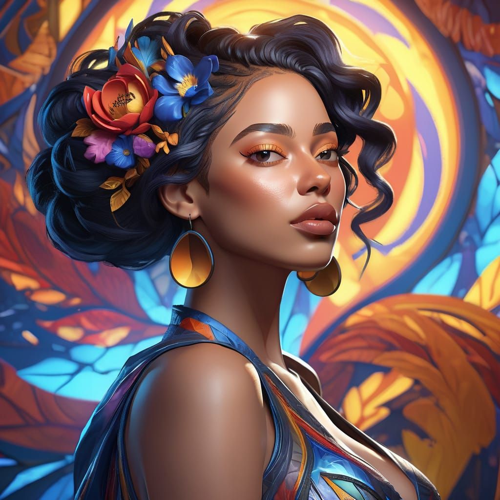 Jorja Smith Portrait in Artgerm Style, 8K