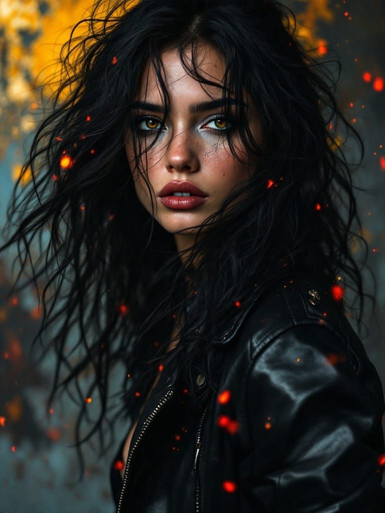 Dark Rebel Goddess in Electric Storm