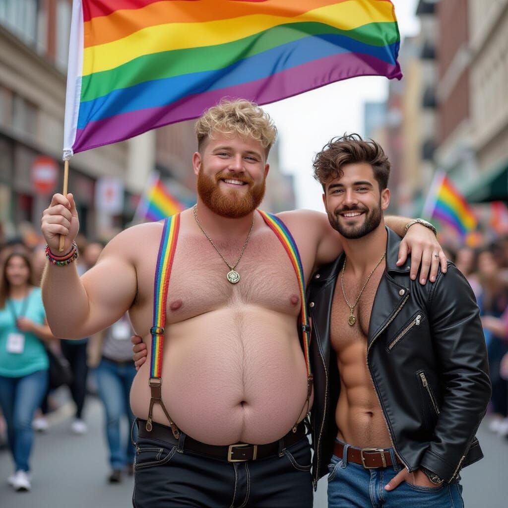 Pride Parade Portrait in Artgerm Style