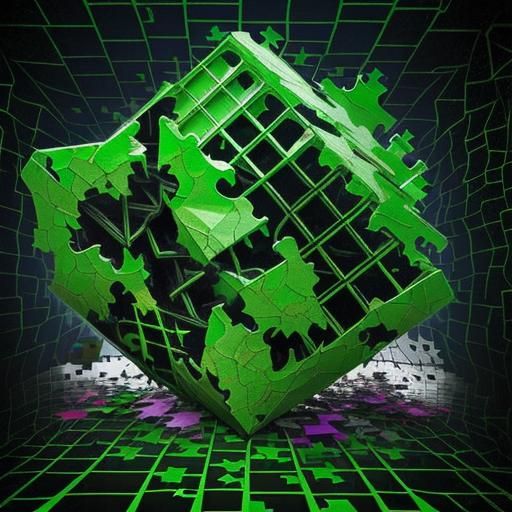 Fragmented Male Face: Digital Collage in Surreal Style