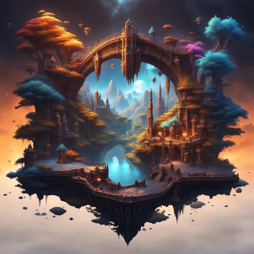 Fantastical Landscape Concept Art in Deep Color