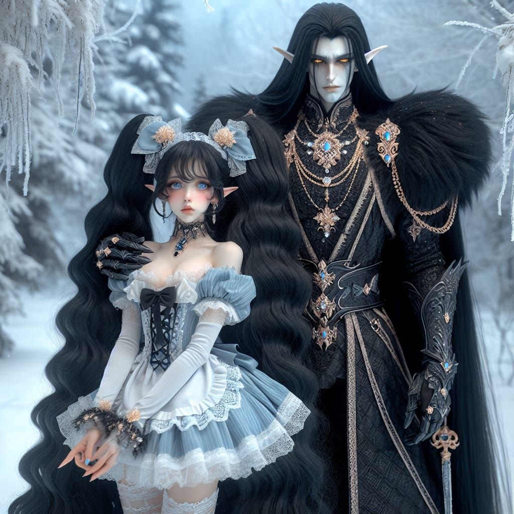 Elf King Captivated by Maid in Winter Kingdom