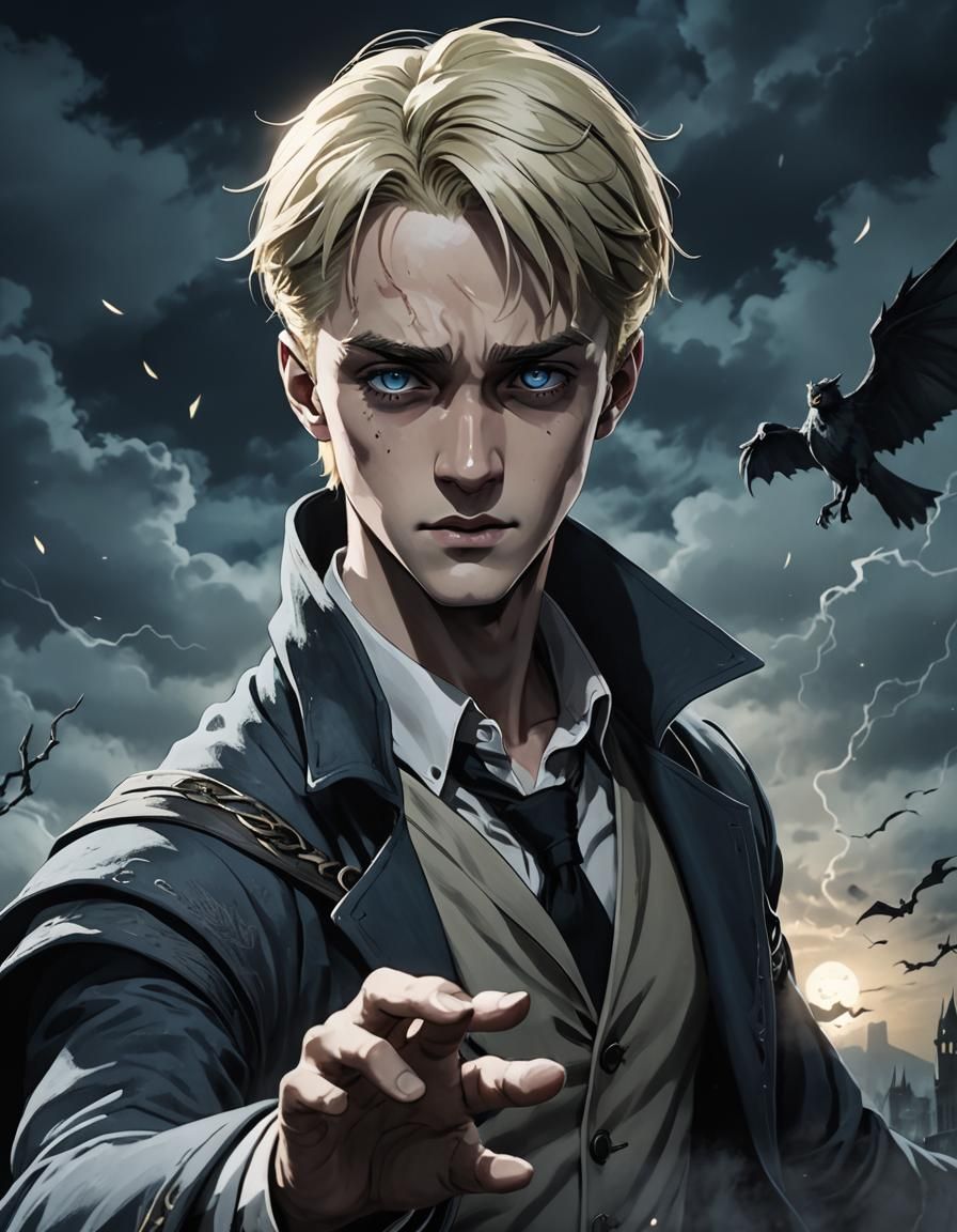 Draco Malfoy and attack on titan art style