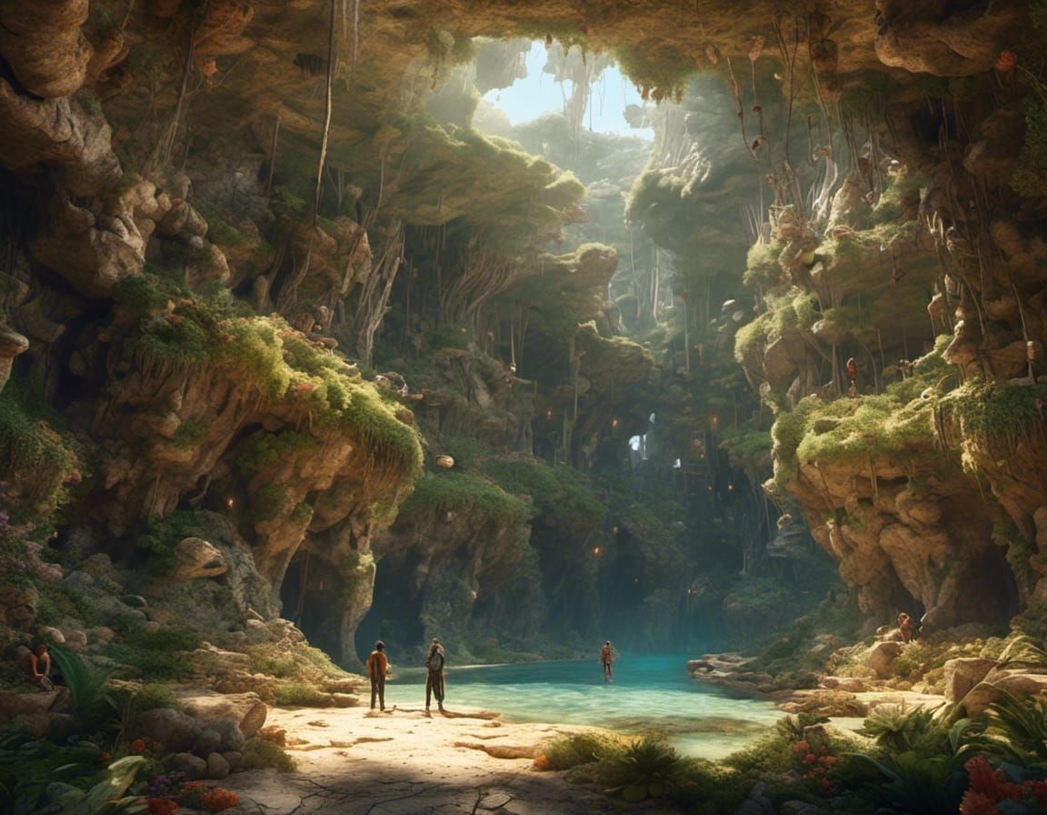 Hyperreal Plato's Forms in Mythical Cave