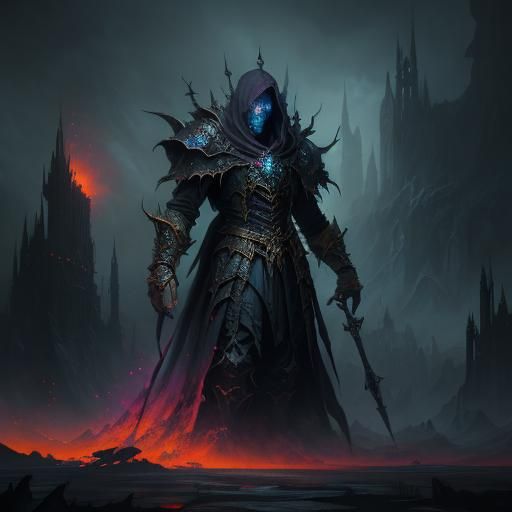 Creepy Magus in Detailed Matte Painting Style