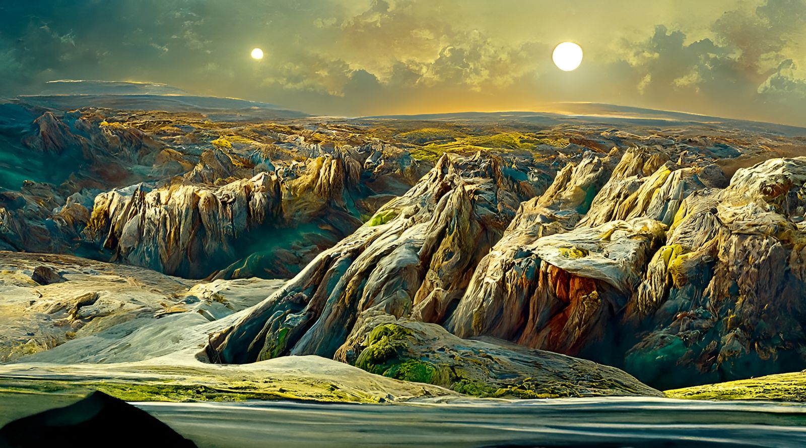 Extraterrestrial Cliff Landscape Photography in 8K