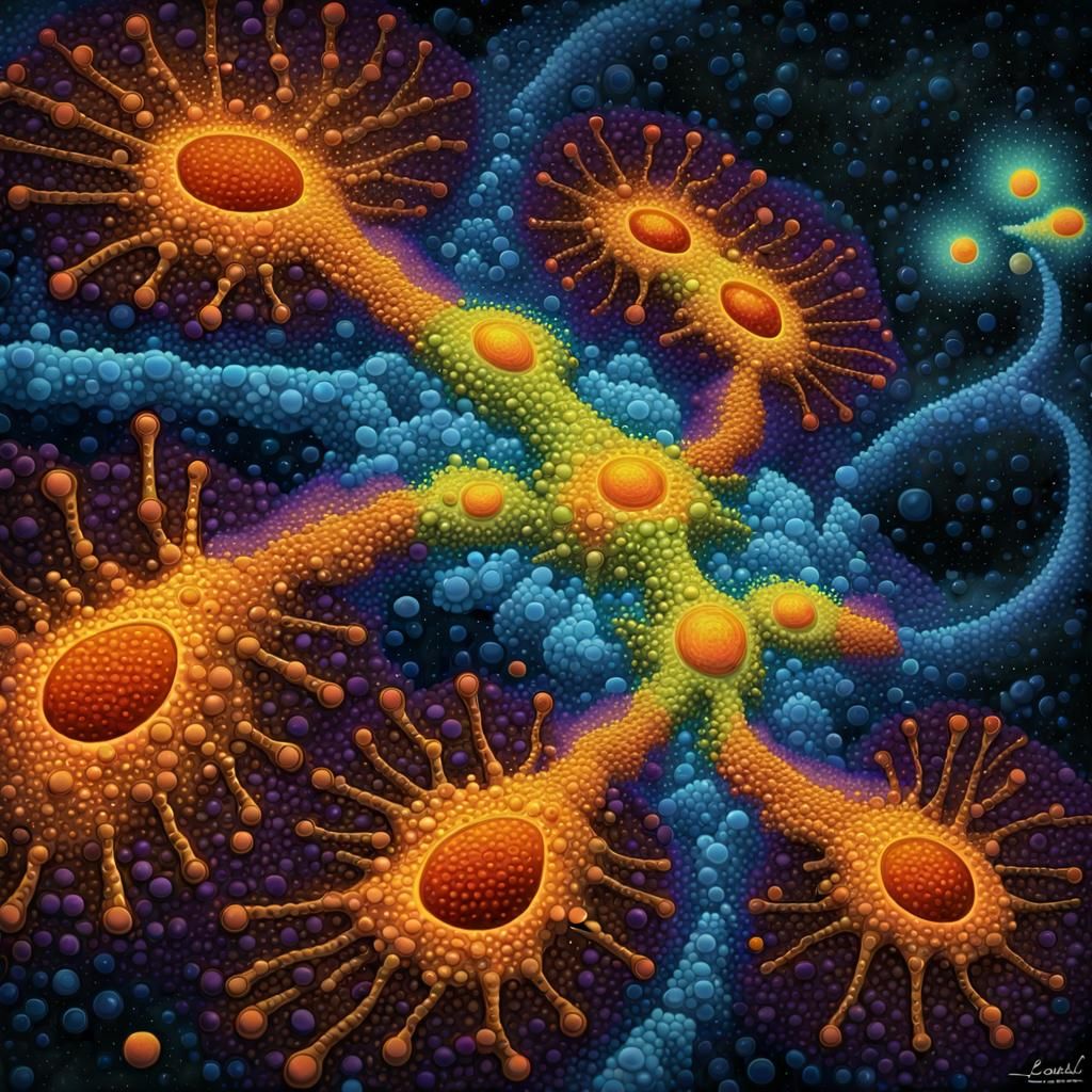 Bioluminescent Bacteria Create Spectacular Abstract Display