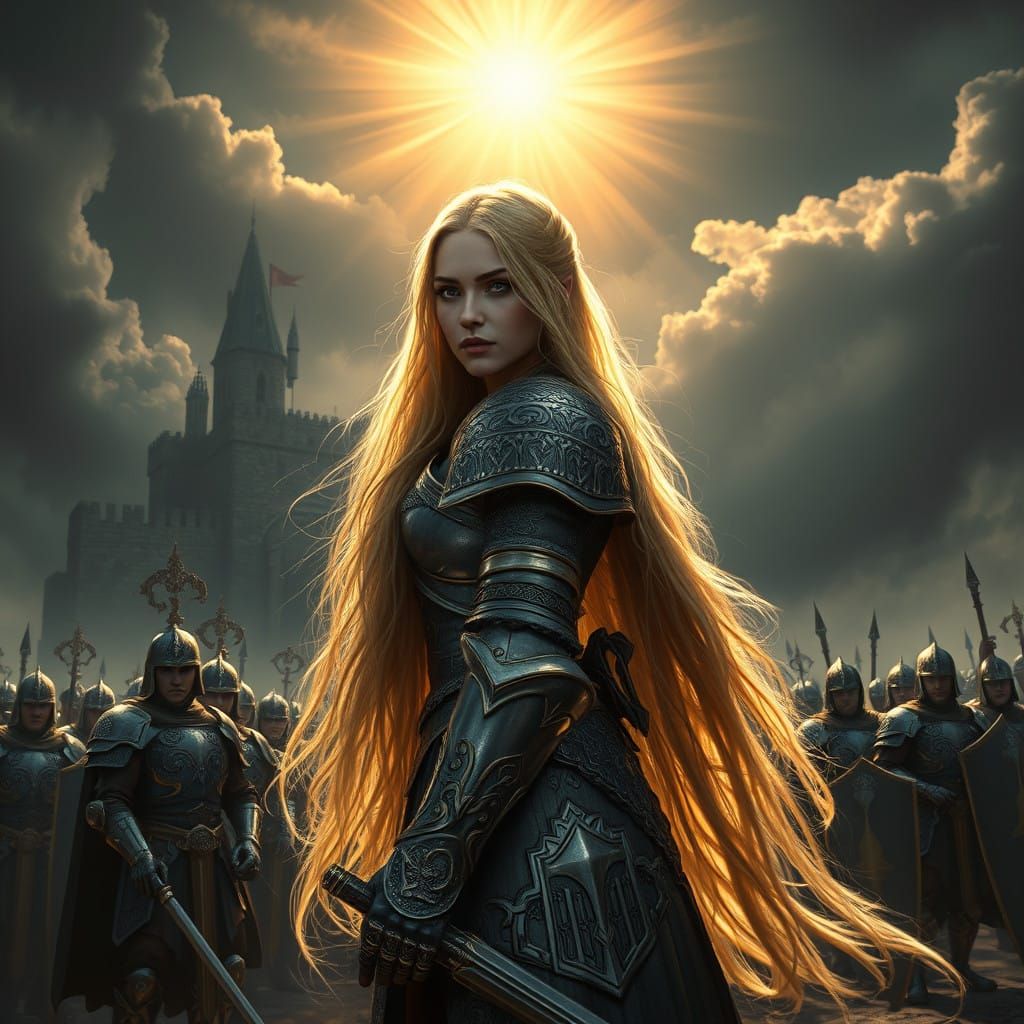 Ethereal Avalon Warrior Stands Tall in Regal Armor