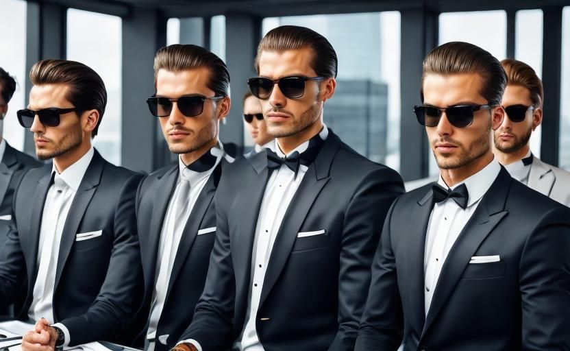 Handsome Businessman in Tuxedo at Board Meeting