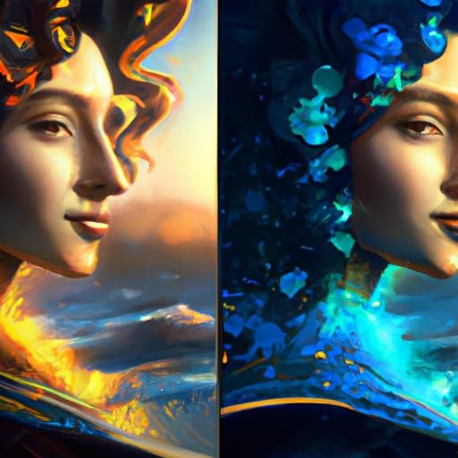 Chromatic Conjunction: Hyperdetailed Portrait in Triadic Col...