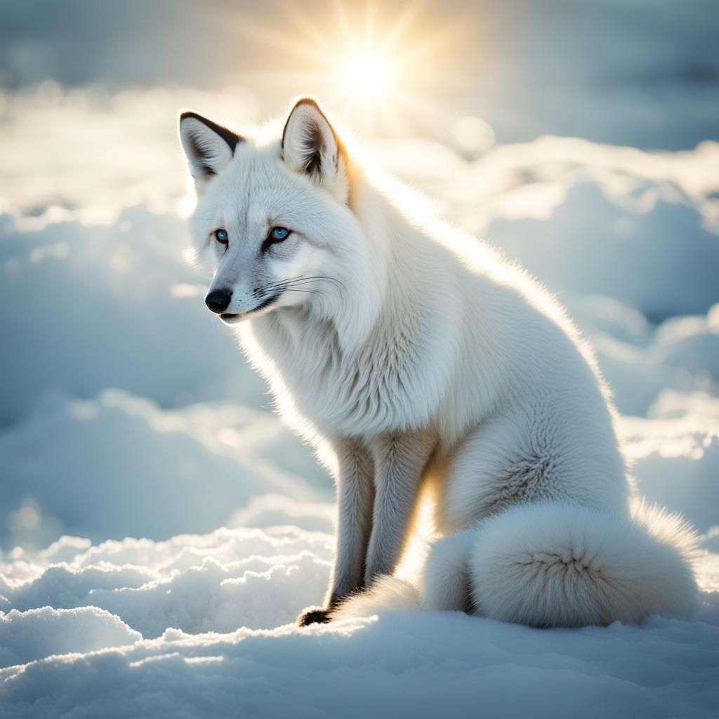Ice Fox in Divine Sunshine