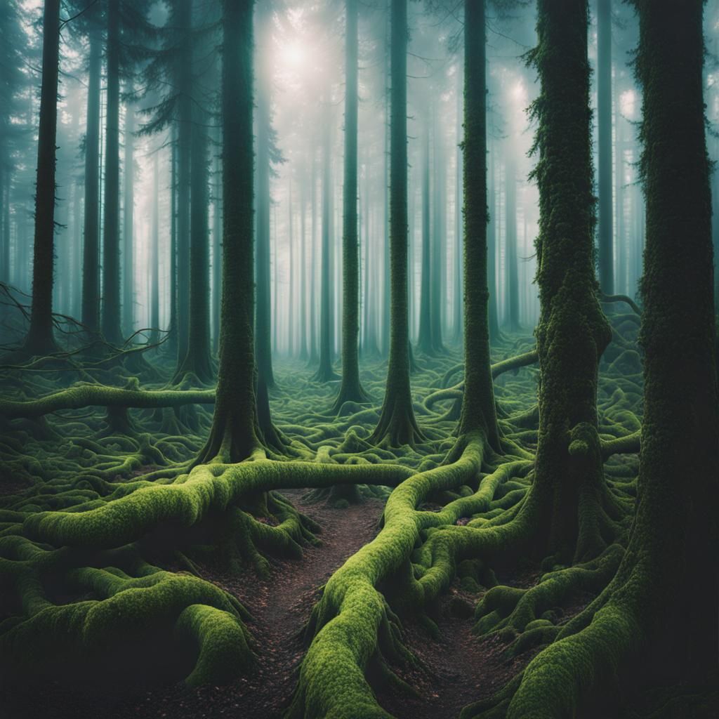 Eldritch Forest in Multiple Exposure Style