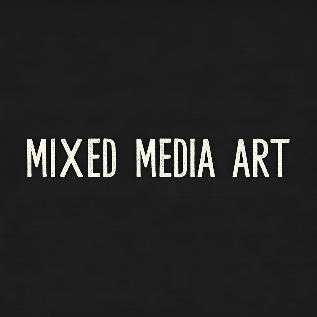 Chalky Mixed Media Art: Horizontal Composition