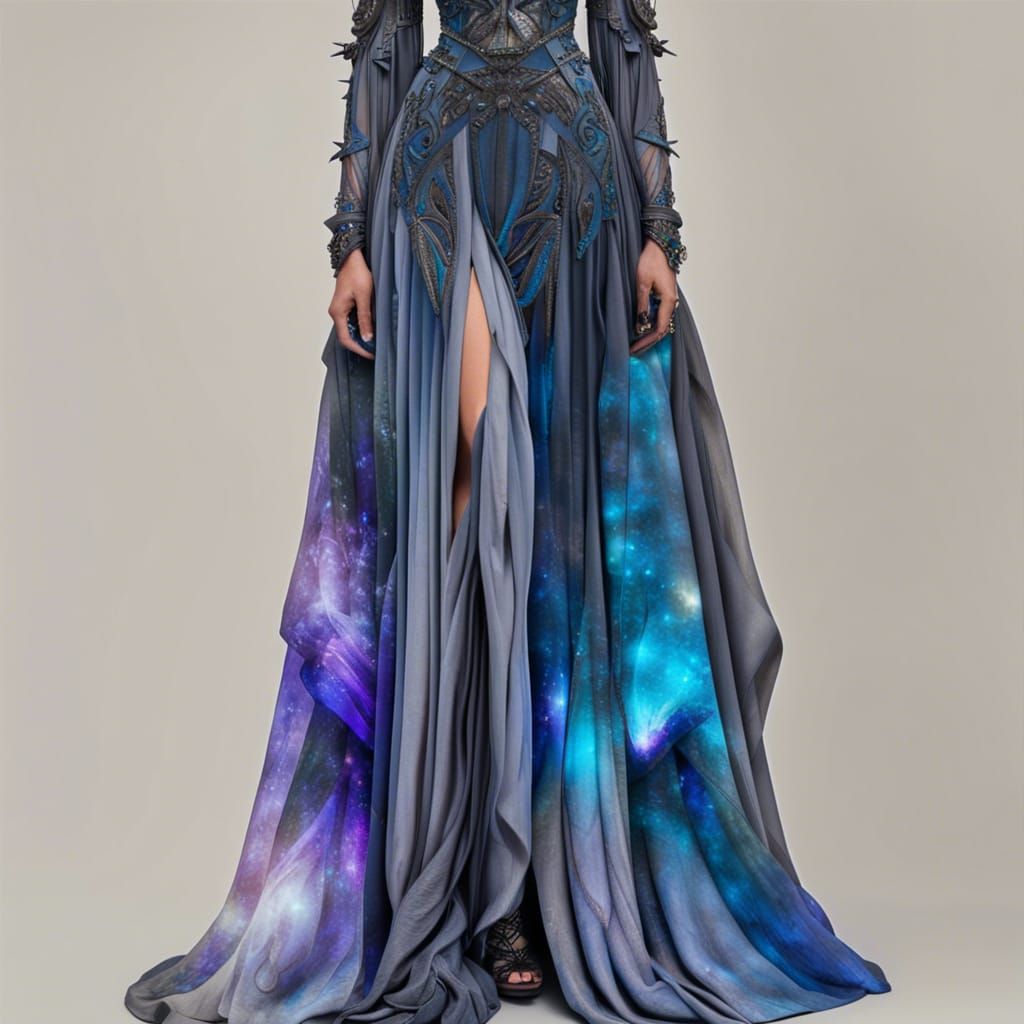 Labradorite met gala dress with blue labradorite with purple labradorite accents& ethereal vibes& magical vibes& witchy ...