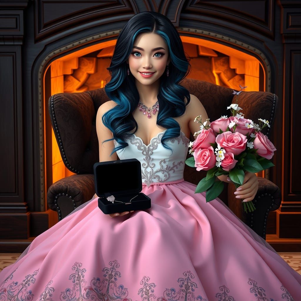 Gothic Romance Valentine's Day Portrait