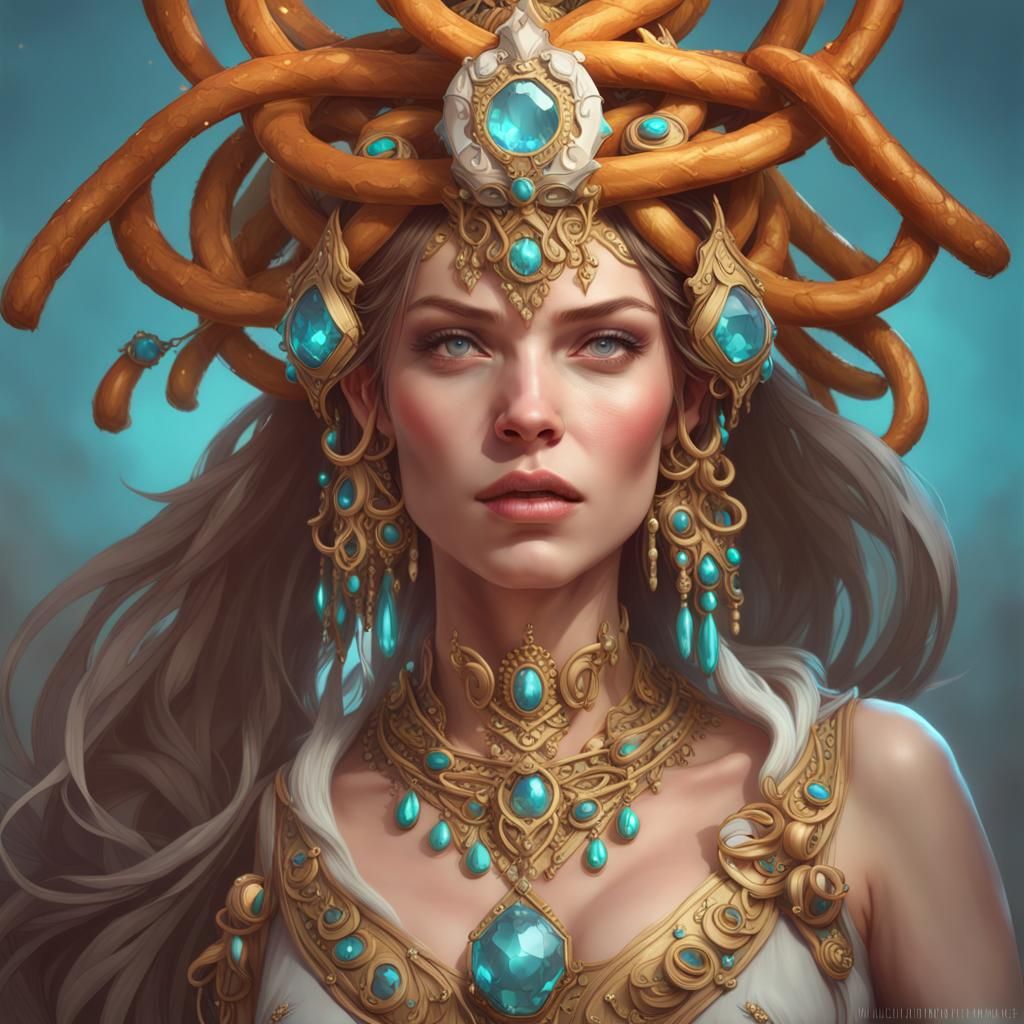 Fantasy Empress in Art Nouveau Style