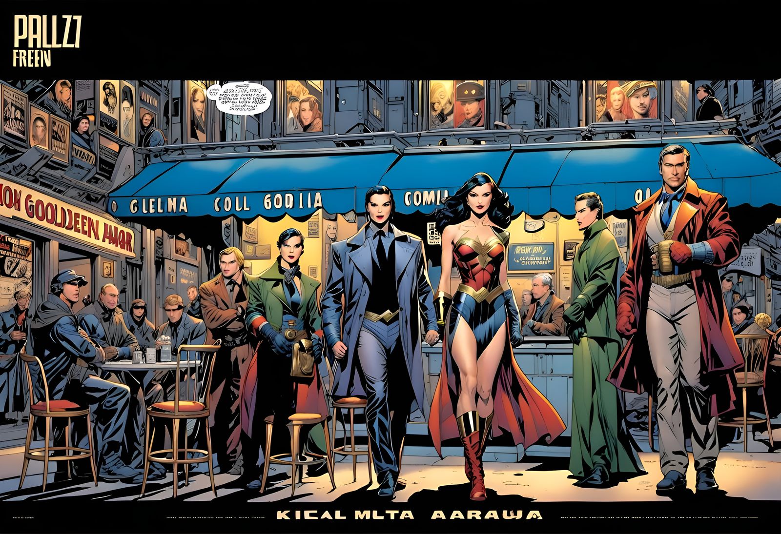 Geena Holm in Diner: Comic Book Art