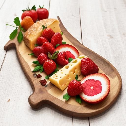 Vibrant Still Life with Fruit and Cheese