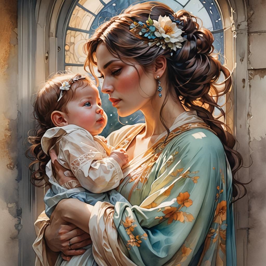 Tender moments of motherhood