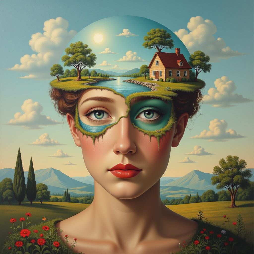 Surreal Painting of an Ethereal Landscape