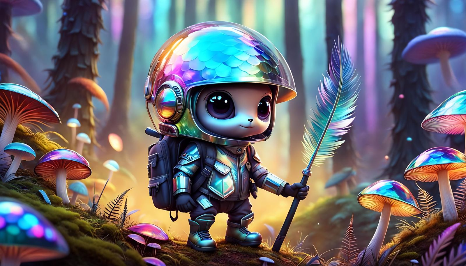 Iridescent Alien Furball's Little Big Adventure