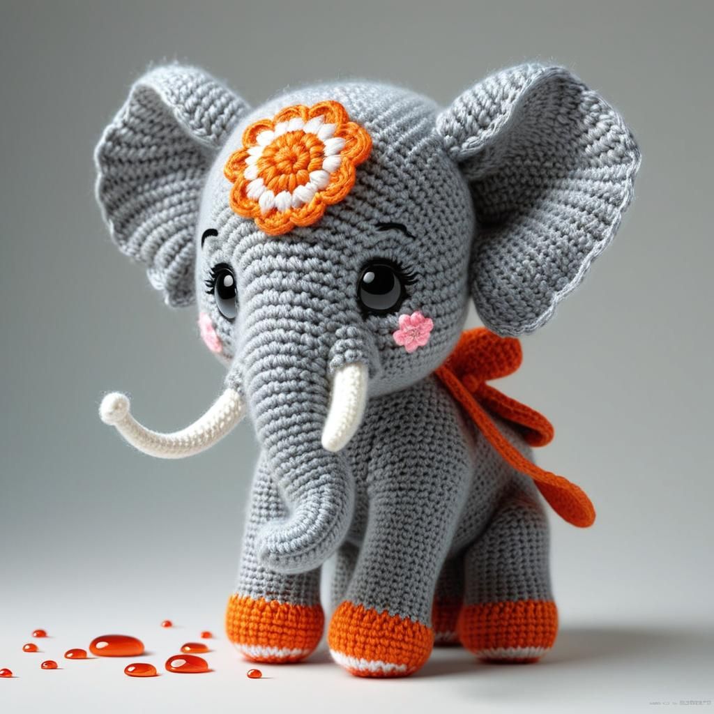 crochet elephant