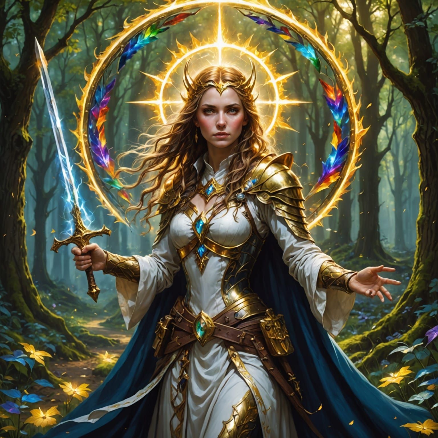 Glowing Sword of Rainbow Love Light