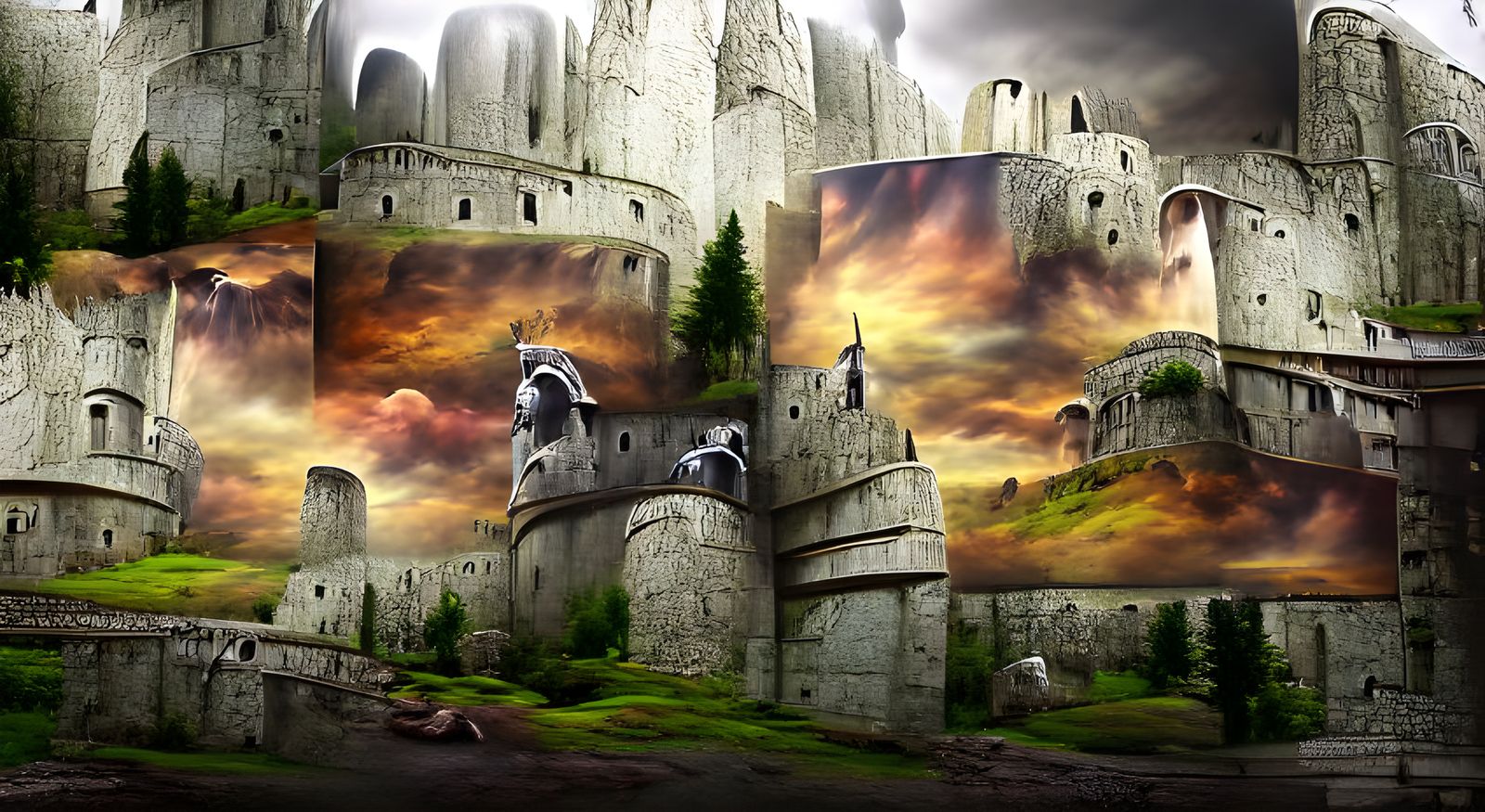Fantasy Medieval Castle Matte Painting