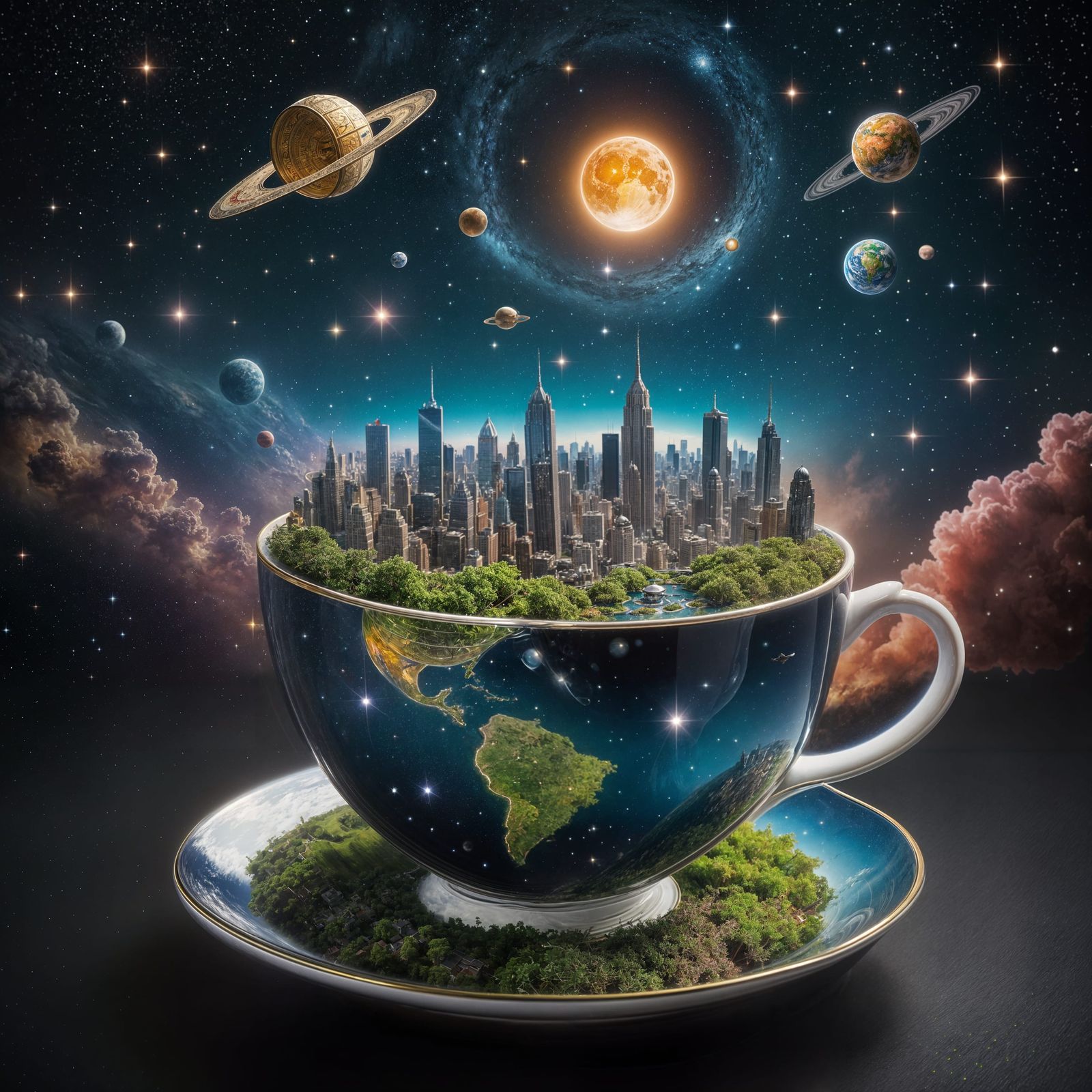 City in a Teacup: A Lush World in Space
