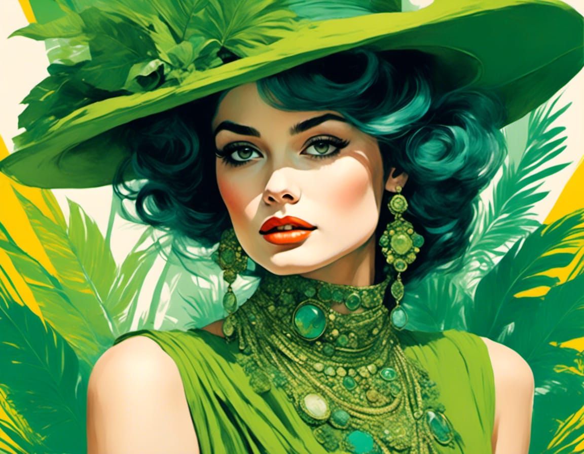 Eco-Friendly Haute Couture in Pop Art Style