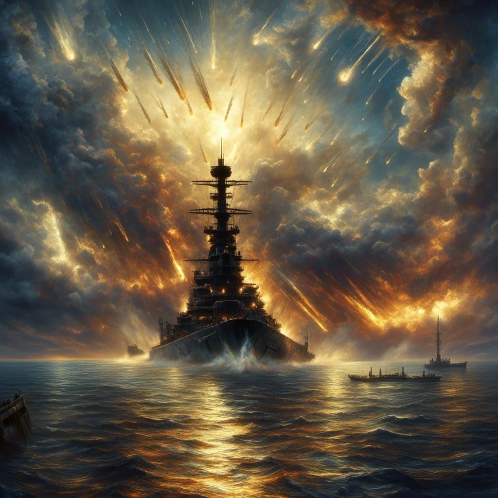 Skyfall Over USS Arizona: Digital Rendering