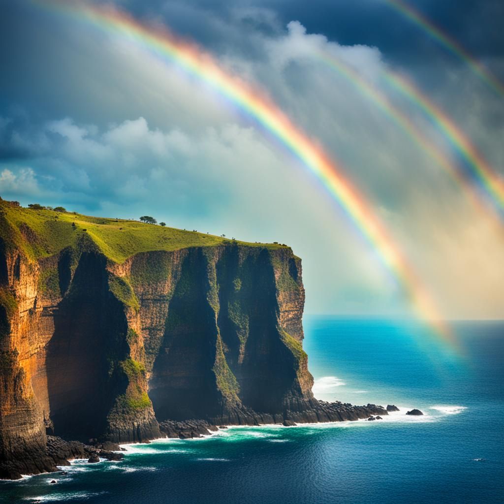 Rainbow Over Blue Sea: Professional Photography