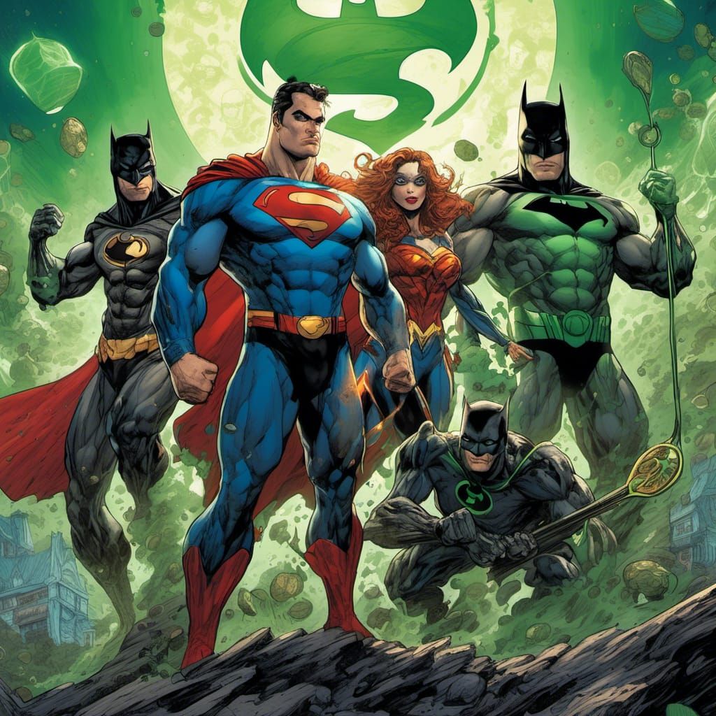 Green Lantern, Superman, and Batman Bluegrass Band