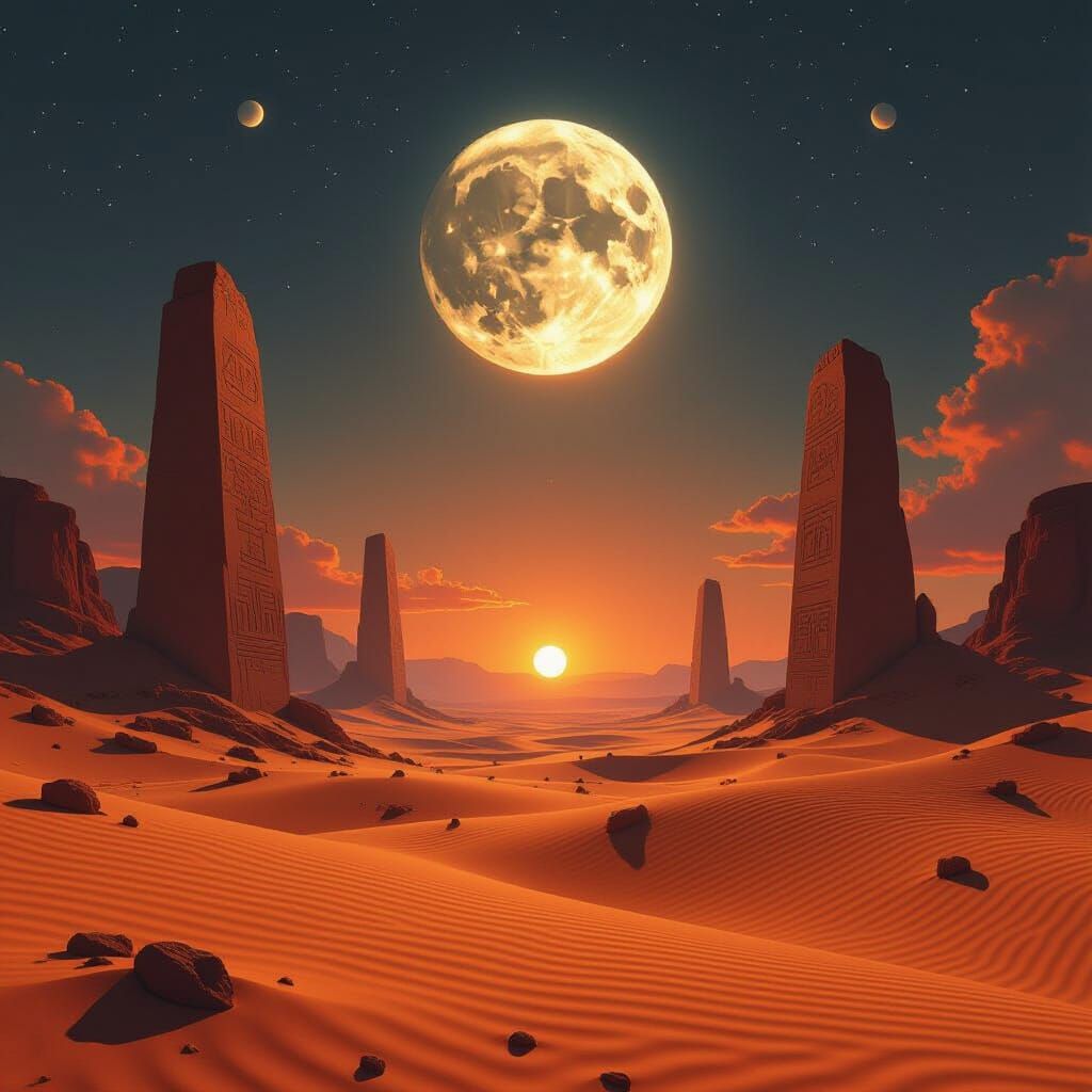 Alien Horizon Glows Under Two Blazing Suns