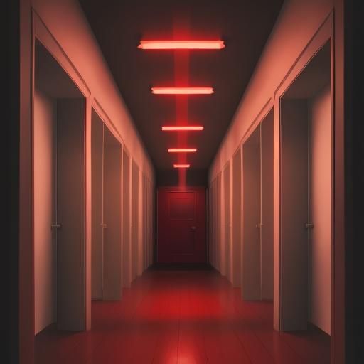 Backrooms: Infinite Red Hallway Escape