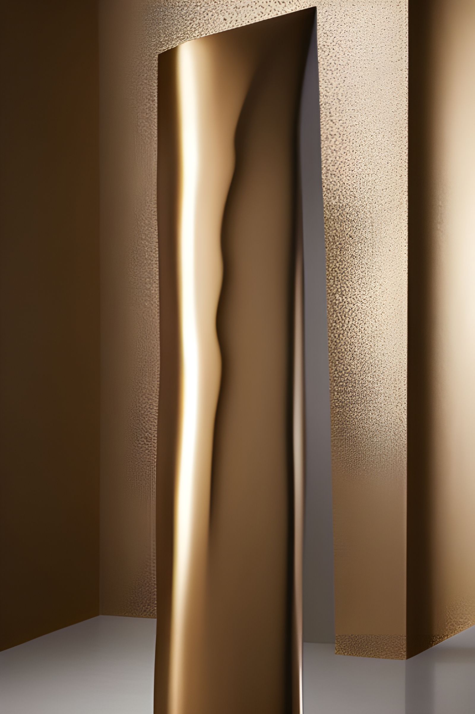 Prismatic Columns with Sinuous Vines in Translucent Bronze