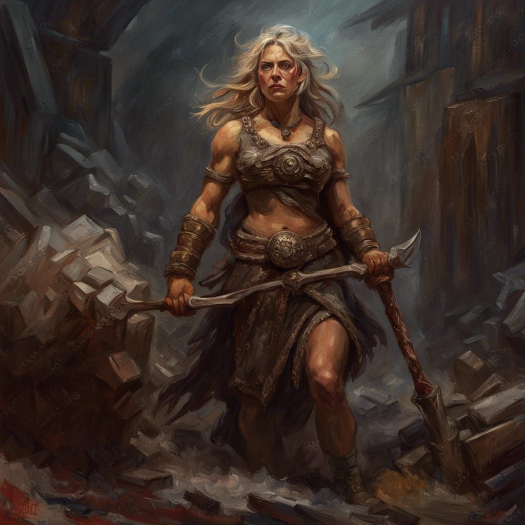 Epic Impressionist Barbarian Masterpiece in 8K