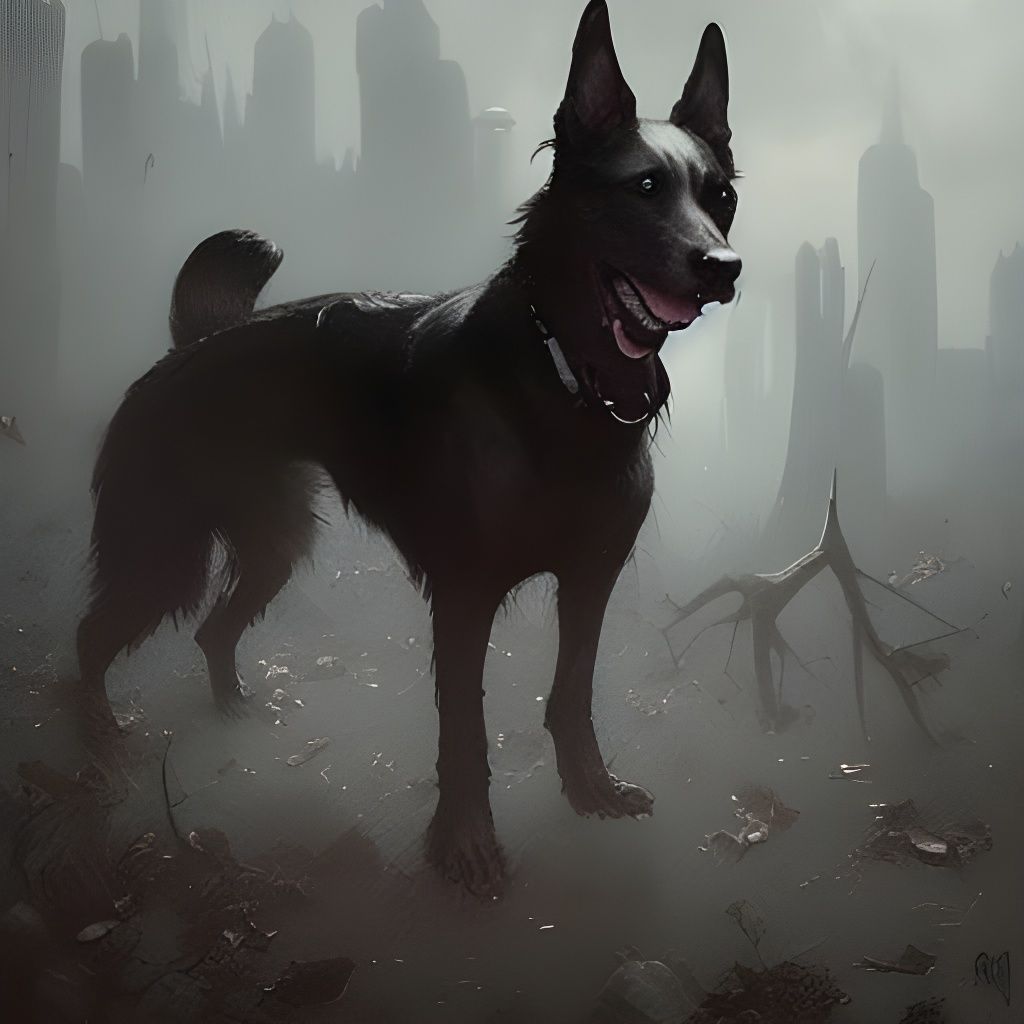 Sinister Dog Treats Art, Greg Rutkowski Style