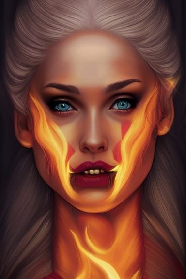fire face lady