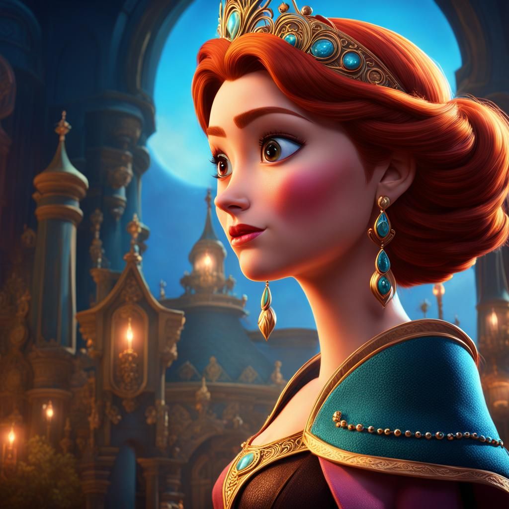 Princess Suzana: Disney Pixar Style Film Poster