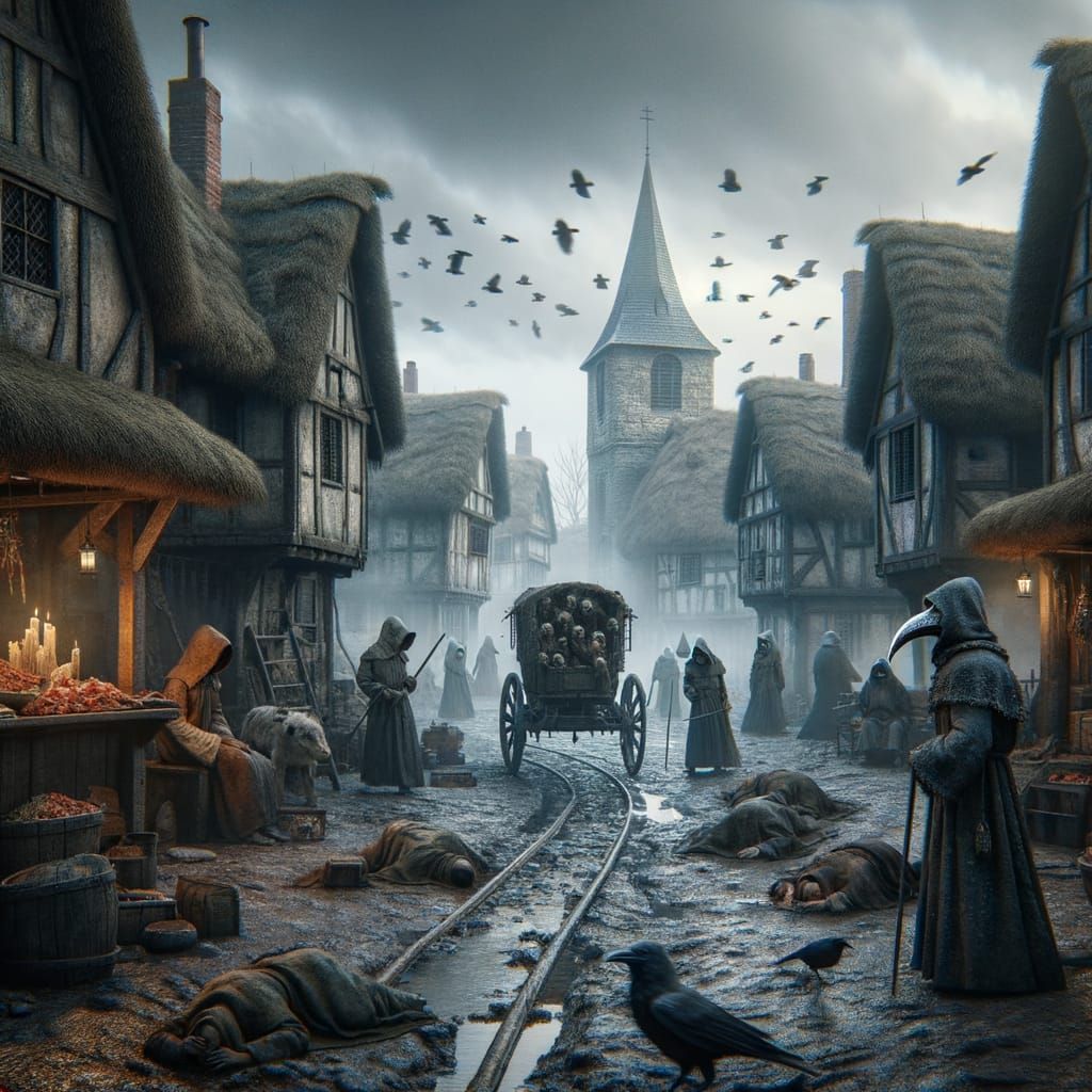 Medieval Village Plagued by the Black Death