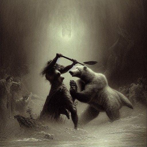 Women Versus Bear: A Horror Scene