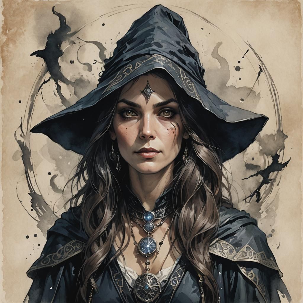 Enchanting Portrait of a Powerful Sorceress
