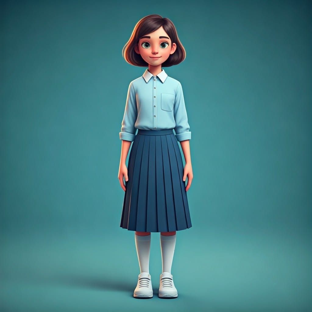 Sweet 16 Girl in Whimsical 3D Style