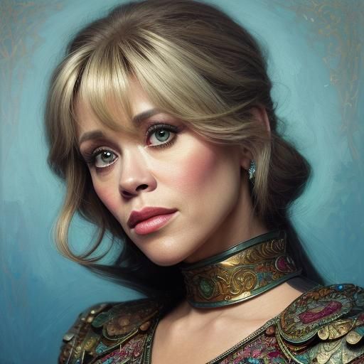 Fantasy Portrait of a Woman in Art Nouveau Style