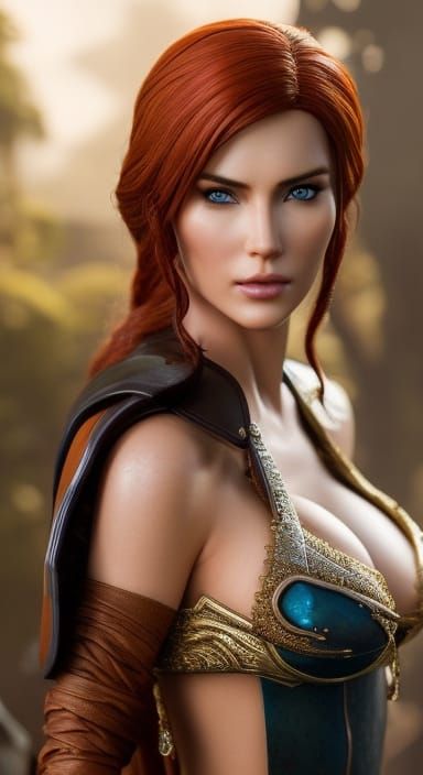 Kate Upton as Triss Merigold in Witcher Style