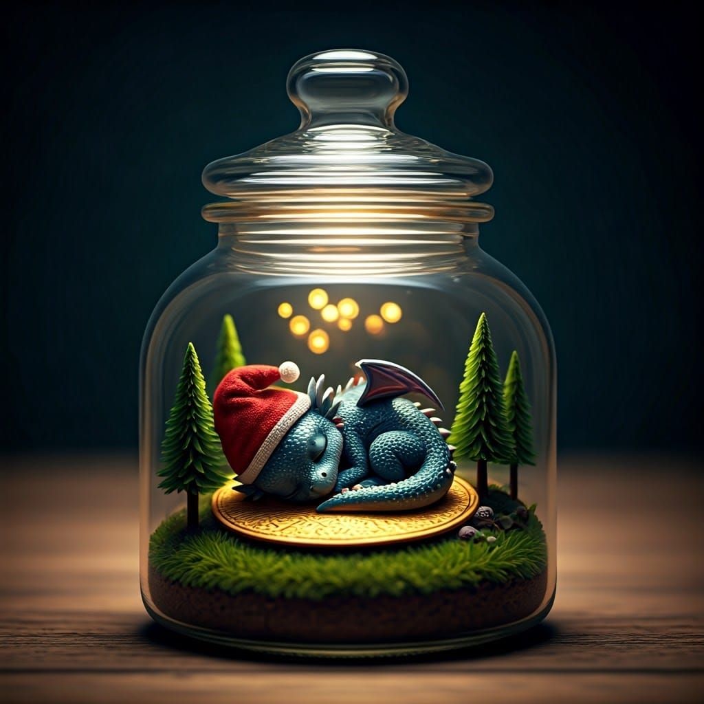 Dragon Sleeping in Jar: Professional Photography