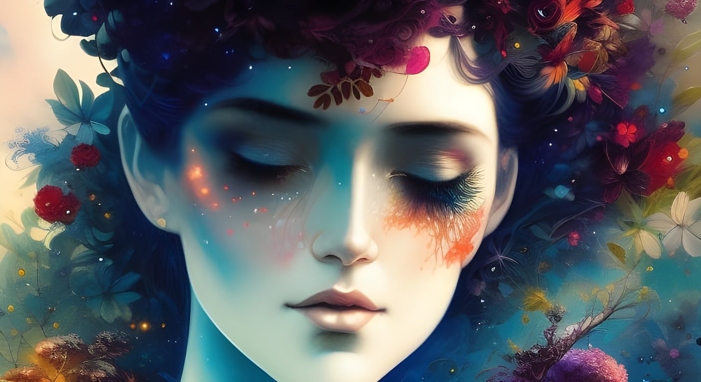 Galactic Gaze: Stars Reflected in a Woman's Eyes