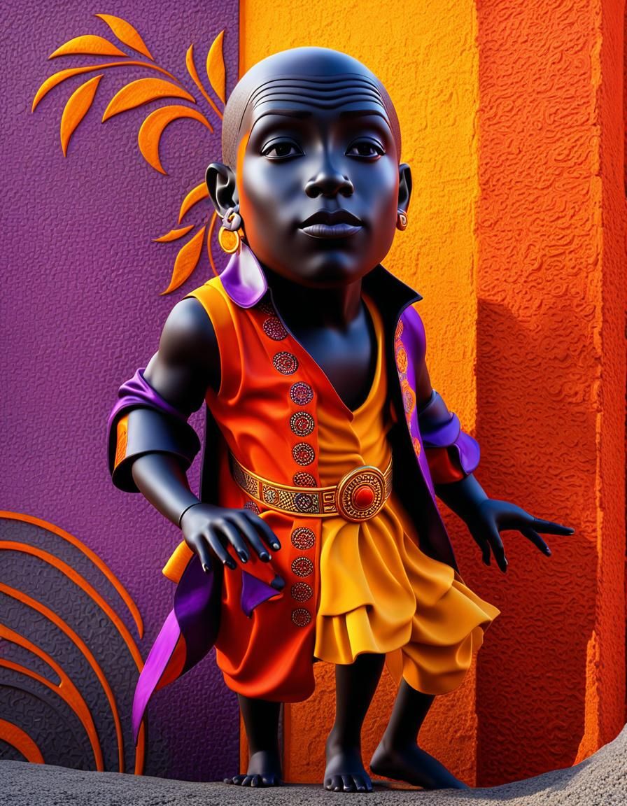 Futuristic African-Inspired Building in Rococo Style